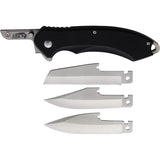 ABKT TAC Switch Linerlock Knife With 4.75 Inch Closed Stainless Blade Black G10 Handle Includes Drop And Saw Blades by ABKT TAC