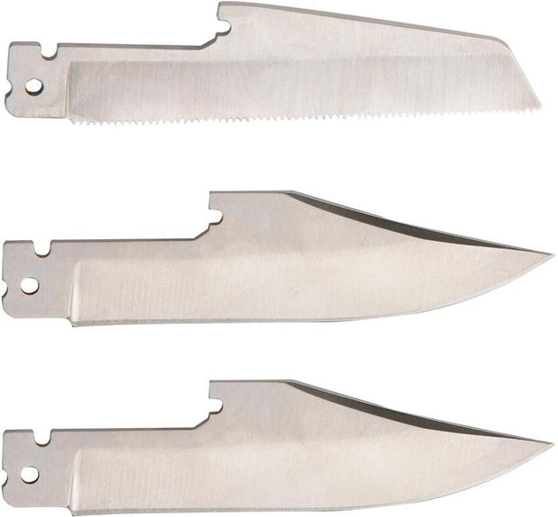 ABKT TAC Replacement Blades for AB1032B AB1032BP Satin Stainless Includes Two Clip Point Blades and One Saw Blade Boxed by ABKT TAC