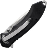 ABKT TAC Elite Linerlock Knife Black AB1033B 4.25 Inch Closed 3 Inch D2 Satin Blade G10 Textured Handle by ABKT TAC