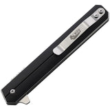 ABKT TAC Kambo Linerlock Folding Knife AB1038B With D2 Tool Steel Satin Blade Black G10 Handle Extended Tang Pocket Clip by ABKT TAC