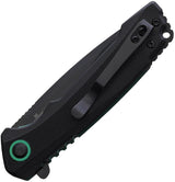ABKT TAC AB Elite Linerlock Knife Black Green G10 Handle D2 Blade 3 Inch Closed 4 Inch AB1045BG by ABKT TAC