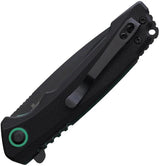 ABKT TAC AB Elite Linerlock Knife Black Green G10 Handle D2 Blade 3 Inch Closed 4 Inch AB1045BG by ABKT TAC