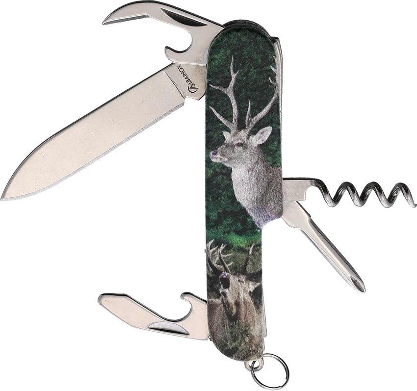 Albainox Swiss Style Folding Knife Multitool For EDC 3.5in Closed Corkscrew Blade Bottle Opener Can Opener Screwdriver by Albainox