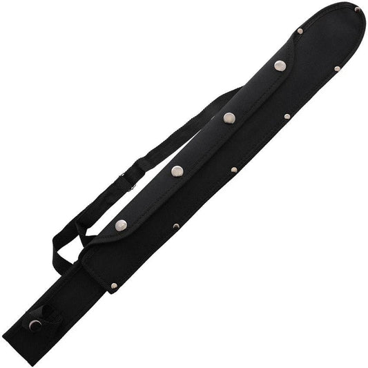 Albainox Masai Double Edge Machete 19in Stainless Blade For Survivalists Full Tang Brown Wood Handle Nylon Sheath by Albainox