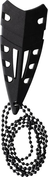 Albainox Null Neck Knife 32648 Satin Dagger Blade 2.5in Black Handle Ball Chain Lanyard Neck Sheath For EDC Survival by Albainox