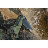 Smith's Sharpeners Campaign Linerlock Folding Knife With 2.75in Tanto Blade, OD Green G10, Premium EDC by Smith's Sharpeners