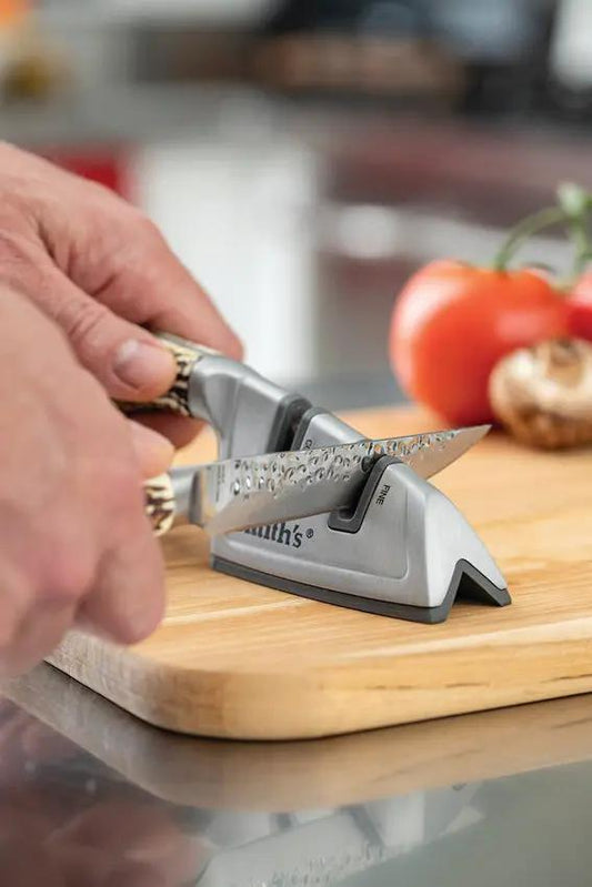 Smith's Precision Knife Sharpener with Coarse and Fine Slots for Straight and Serrated Blades, Ideal for Outdoor Enthusiasts and Cabin Use by Smith's Sharpeners