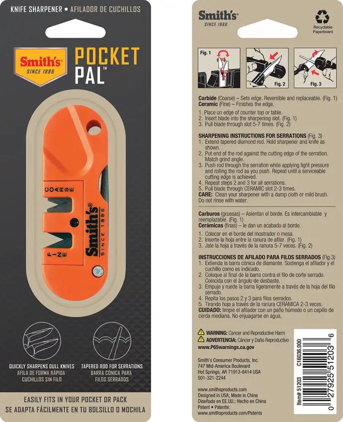 Smith's Pocket Pal Knife Sharpener Dual Grit Coarse And Fine For Outdoor Enthusiasts Portable by Smith's Sharpeners