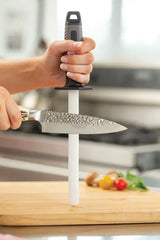 Smiths Sharpeners Oval Ceramic Sharpening Rod 8 Inch With Safety Guard For Knife Enthusiasts by Smith's Sharpeners
