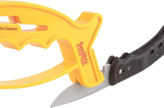 Smiths Knife And Scissors Sharpener With V Slot Tungsten Carbide For Fast Sharpening For Home Cooks Left Or Right Handed by Smith's Sharpeners