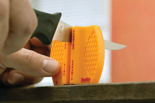 Smith's Two Step Knife Sharpener With Carbide And Ceramic Rods For Precision Home Chefs by Smith's Sharpeners