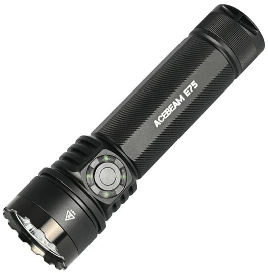 Acebeam E75 Flashlight Rechargeable 21700 Battery Included Aluminum Water Resistant Strobe For Outdoor Enthusiasts by ACEBEAM