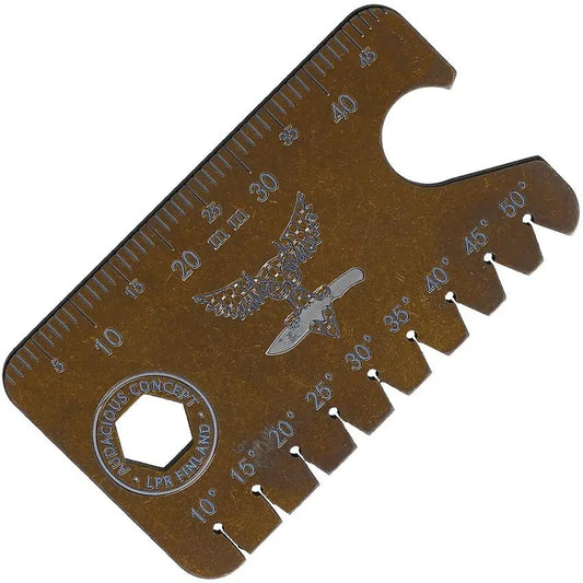 AuCon Anglefinder 3.0 Bronze Multi Tool For Knife Sharpening With Ruler Bottle Opener Lanyard Loop Hex Driver by AuCon