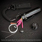 AuCon KT5 Tactical Life Capsule Aluminum Survival Container With O Ring Pocket Clip For Outdoor Enthusiasts by AuCon