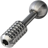 AuCon Titanium Knife Tool 5.0 Satin Finish With Magnetic Bit Holder And Double Bearings For Tech Pros by AuCon