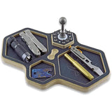 AuCon Hex Tray Black Plywood Organizer 12.5 x 8.25 x 0.63 In Durable Boxed For DIYers by AuCon