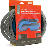 Adventure Medical Flat Pack Bowls and Strainer Set Nestable for Camping Lightweight 2.5L and 1.5L by Adventure Medical