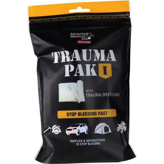 Adventure Medical Essential Trauma Pak 1 Outdoor First Aid Kit For Outdoor Enthusiasts WoundStop Dressing DryFlex Bag by Adventure Medical