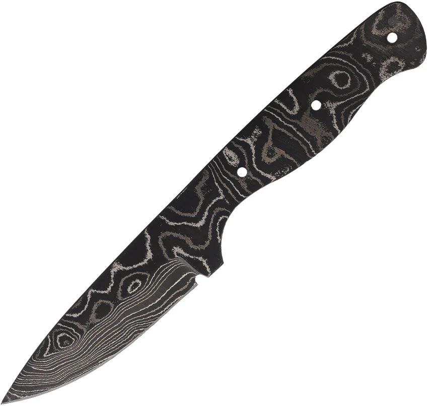 Alabama Damascus Knife Blank 7.13in One Piece Full Tang 3in Blade for Knife Makers ADS025 by Alabama Damascus Steel