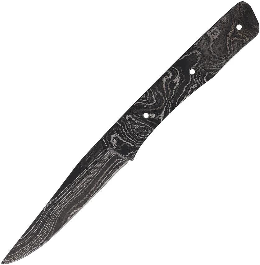 Alabama Damascus Knife Blank Premium 3.25in Blade 7.25in Overall One-Piece Full Tang For Knifemakers by Alabama Damascus Steel