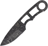 Alabama Damascus ADS103 5.5in Full Tang Damascus Knife For Collectors With Finger Ring 416 Layer Damascus Construction by Alabama Damascus Steel