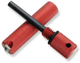 Aurora Survival Fire Starter Red 190737 Rugged Ferro Rod With Magnesium Knurled Aluminum Guided Striking Blade Outdoors by Aurora