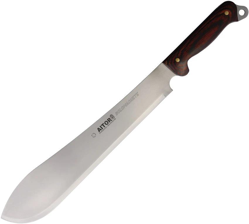 Aitor Bolo Machete 16008 Satin Stainless Blade Full Tang 19.5 Inch Outdoor Survival Enthusiasts With Leather Sheath by Aitor