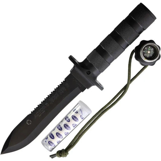 Aitor Jungle King II Survival Knife With Hollow Handle Survival Kit For Outdoor Enthusiasts by Aitor