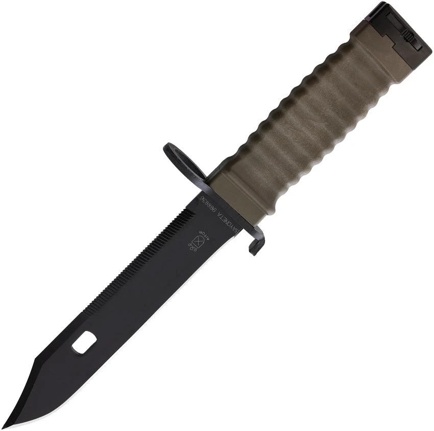 Aitor Combat Knife Green Black Coated Clip Point Blade Durable Survival Knife For Outdoorsmen by Aitor