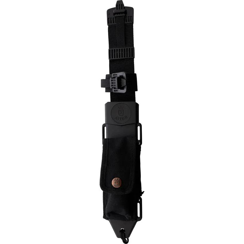 Aitor Ferfal Fixed Blade Knife With 7 Inch N690 Satin Blade Extended Tang Survival Kit Sheath For Outdoor Survivalists by Aitor