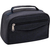 Akinod Bento Lunch Bag Blue 1.4L Leakproof Double Compartment With Acacia Wood Lid Cutting Board For Office Professionals by Akinod