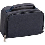 Akinod Bento Lunch Bag Blue 1.4L Leakproof Double Compartment With Acacia Wood Lid Cutting Board For Office Professionals by Akinod