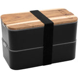 Akinod Bento Lunch Bag With Double Compartment And Leak Proof 1.4L Lid Doubles As Cutting Board For Office Lunches by Akinod