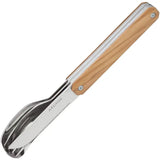Akinod Magnetic Cutlery Set With Olive Wood Handle 3 Piece Stainless Steel Cutlery Boxed Gift For Home Chefs by Akinod