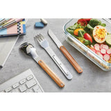 Akinod Magnetic Cutlery Set With Olive Wood Handle 3 Piece Stainless Steel Cutlery Boxed Gift For Home Chefs by Akinod
