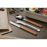 Akinod Magnetic Cutlery Set With Olive Wood Handle 3 Piece Stainless Steel Cutlery Boxed Gift For Home Chefs by Akinod