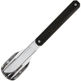Akinod Magnetic Cutlery Set 3 Piece Spoon Fork Knife Micro Serrated With Ebony Wood Handle Premium Boxed For Travel by Akinod