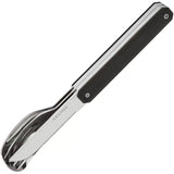 Akinod Magnetic Cutlery Set 3 Piece Spoon Fork Knife Micro Serrated With Ebony Wood Handle Premium Boxed For Travel by Akinod