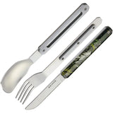 Akinod Jungle Magnetic Three Piece Cutlery Set 7 Inch Mirror Finish 2Cr14 Stainless For Campers by Akinod