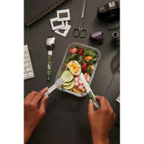 Akinod Jungle Magnetic Three Piece Cutlery Set 7 Inch Mirror Finish 2Cr14 Stainless For Campers by Akinod