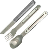Akinod Magnetic Cutlery Set 7in Carbon Fiber Black Mirror Finish With Magnetic Assembly For Travel And Outdoor by Akinod