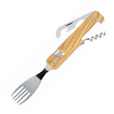 Akinod Magnetic Folding Cutlery Set With Olive Wood Handle 7 Inch Portable Camping Utensils Boxed by Akinod