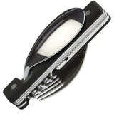 Akinod Magnetic Folding Cutlery Set With Ebony Wood Handle Portable Travel Camping Gear 7 Inch Boxed by Akinod