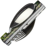 Akinod Folding Cutlery Set 6 Piece Magnetic Travel Utensils Jungle Color With Micro Serrated Knife by Akinod