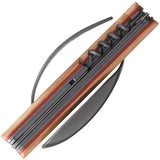 Akinod Folding Cutlery Set With Olive Wood Handle Gray Titanium Finish Magnetic Assembly For Outdoor Enthusiasts by Akinod