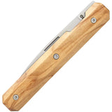 Akinod Paring Linerlock Knife For Home Cooks With Premium Olive Wood Handle 4in Closed Satin 3Cr13 Blade by Akinod