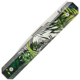 Akinod Paring Linerlock Knife Transparent Jungle Handle 3in 3Cr13 Stainless Blade 4in Closed EDC by Akinod