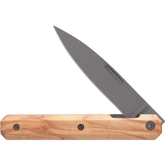 Akinod Folding Knife 18H07 Paring Linerlock Olive Wood EDC Ready 3In Titanium Coated 3Cr13 Blade by Akinod