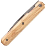 Akinod Folding Knife 18H07 Paring Linerlock Olive Wood EDC Ready 3In Titanium Coated 3Cr13 Blade by Akinod