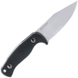 Akeron Eklipse Fixed Blade Knife By Tony Lopes Black G10 Handle Stonewash N690 Blade 6.5 Inch Overall For Knife Fans by Akeron